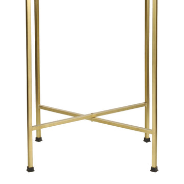 Sterling 26.25" Industrial Classic Metal Foldable Rectangular End Table and Side Table with Removable Tray Top